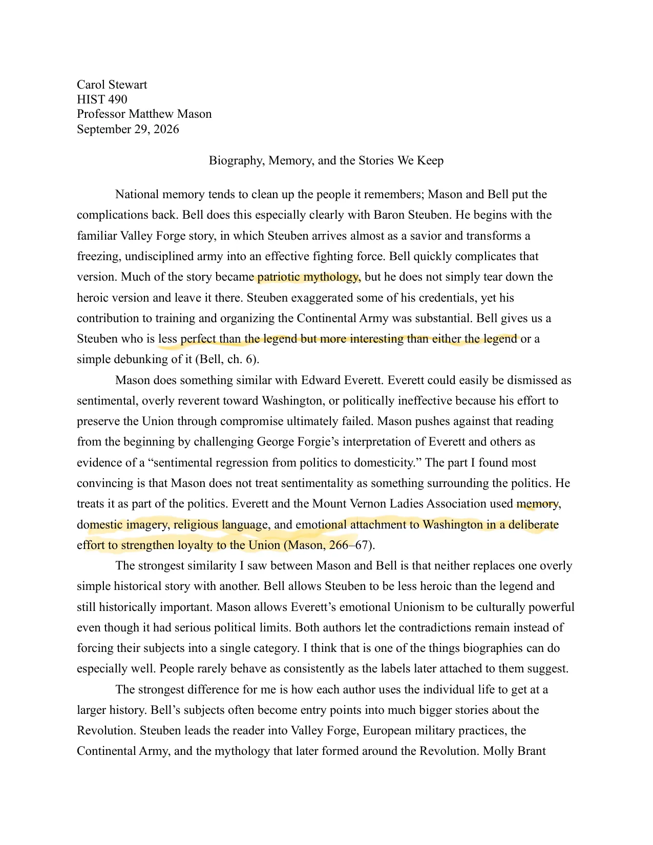 Biography, Memory, and the Stories We Keep, page 1 of 3