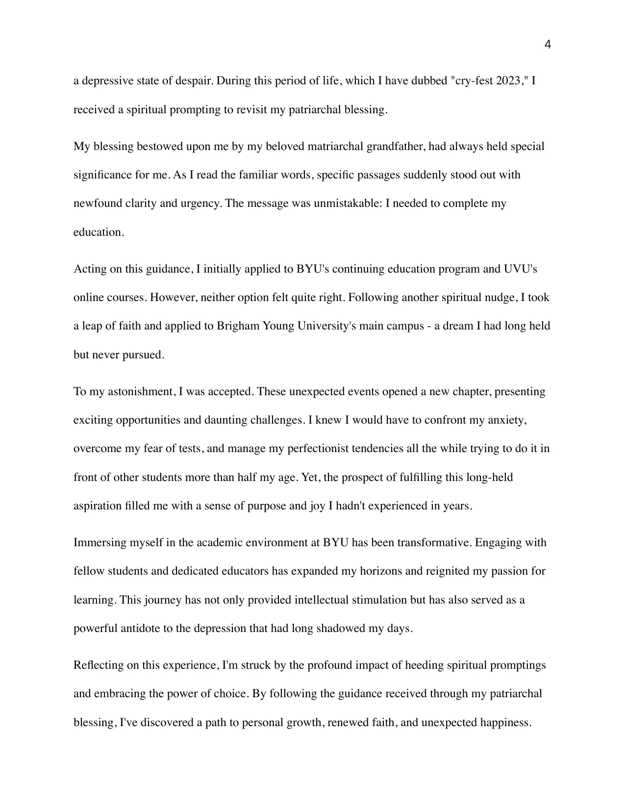 Embracing Life’s Choices: Finding Joy and Eternal Happiness, page 4 of 5