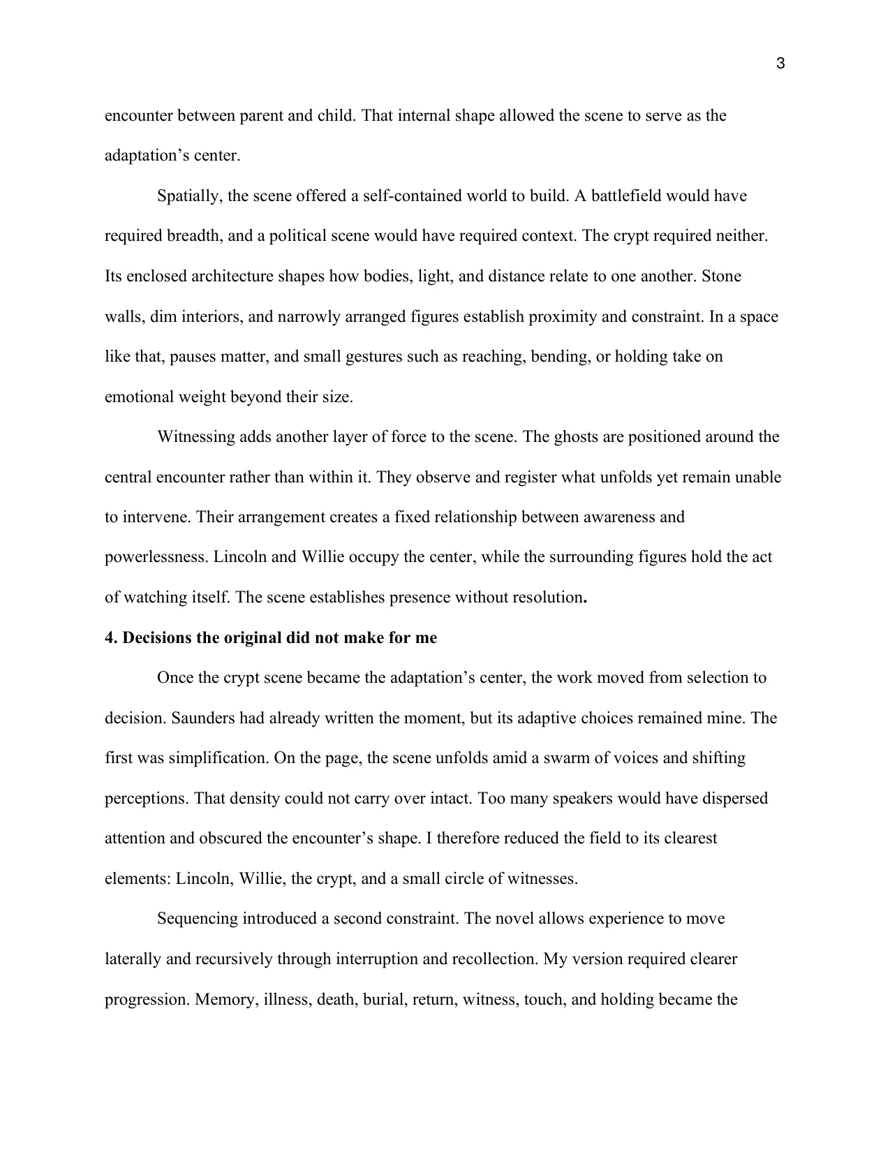 Holding Grief in Place: Adapting a Scene from Lincoln in the Bardo, page 4 of 8