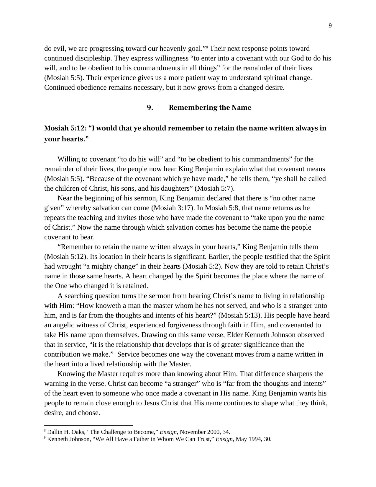 King Benjamin: From Fear to Joy, page 9 of 10