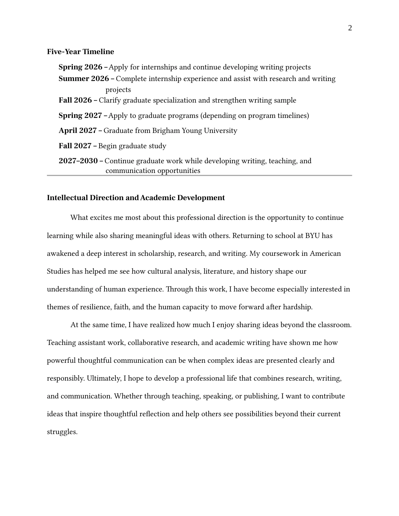 Professional Plan, page 2 of 5