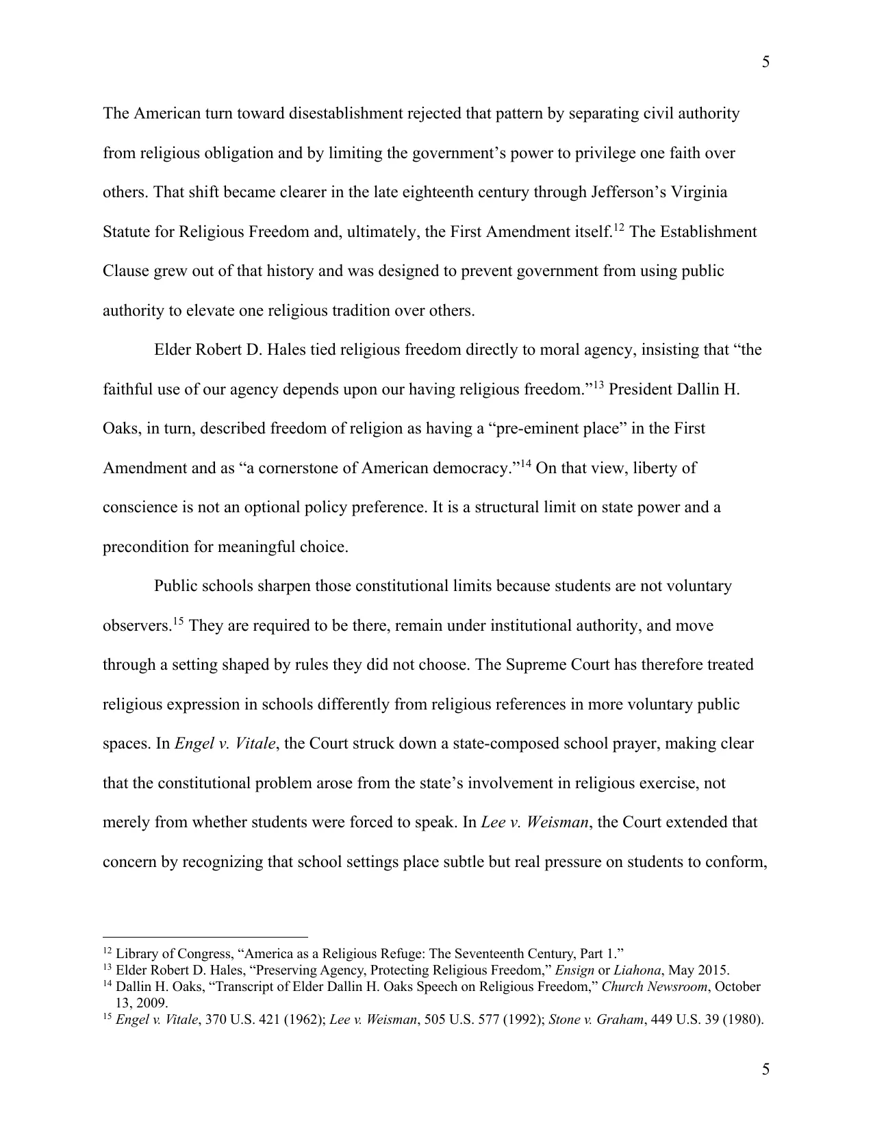 Roake v. Brumley: Judicial Delay Undermines Religious Freedom, page 5 of 13