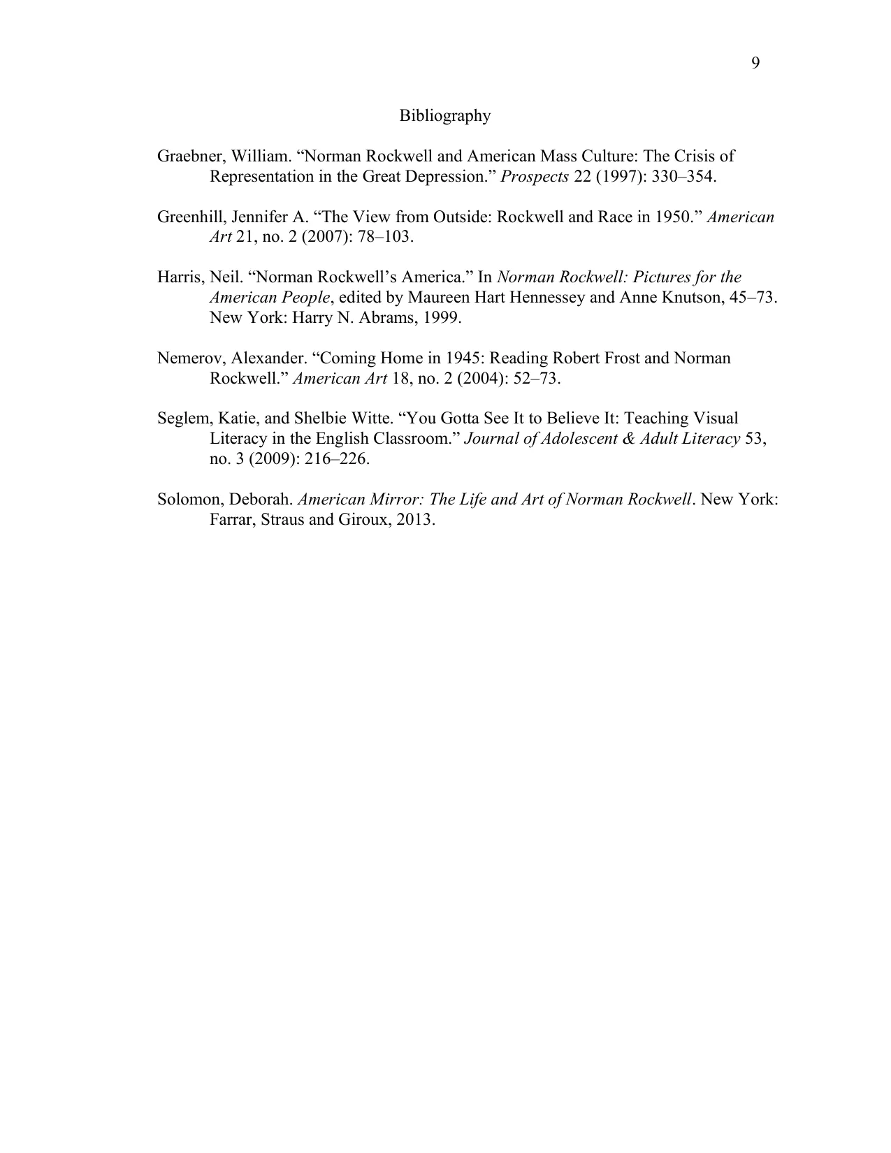 Ordinary Movement, Quiet Awareness: Spiritual Life in Rockwell’s Lift Up Thine Eyes, page 9 of 9
