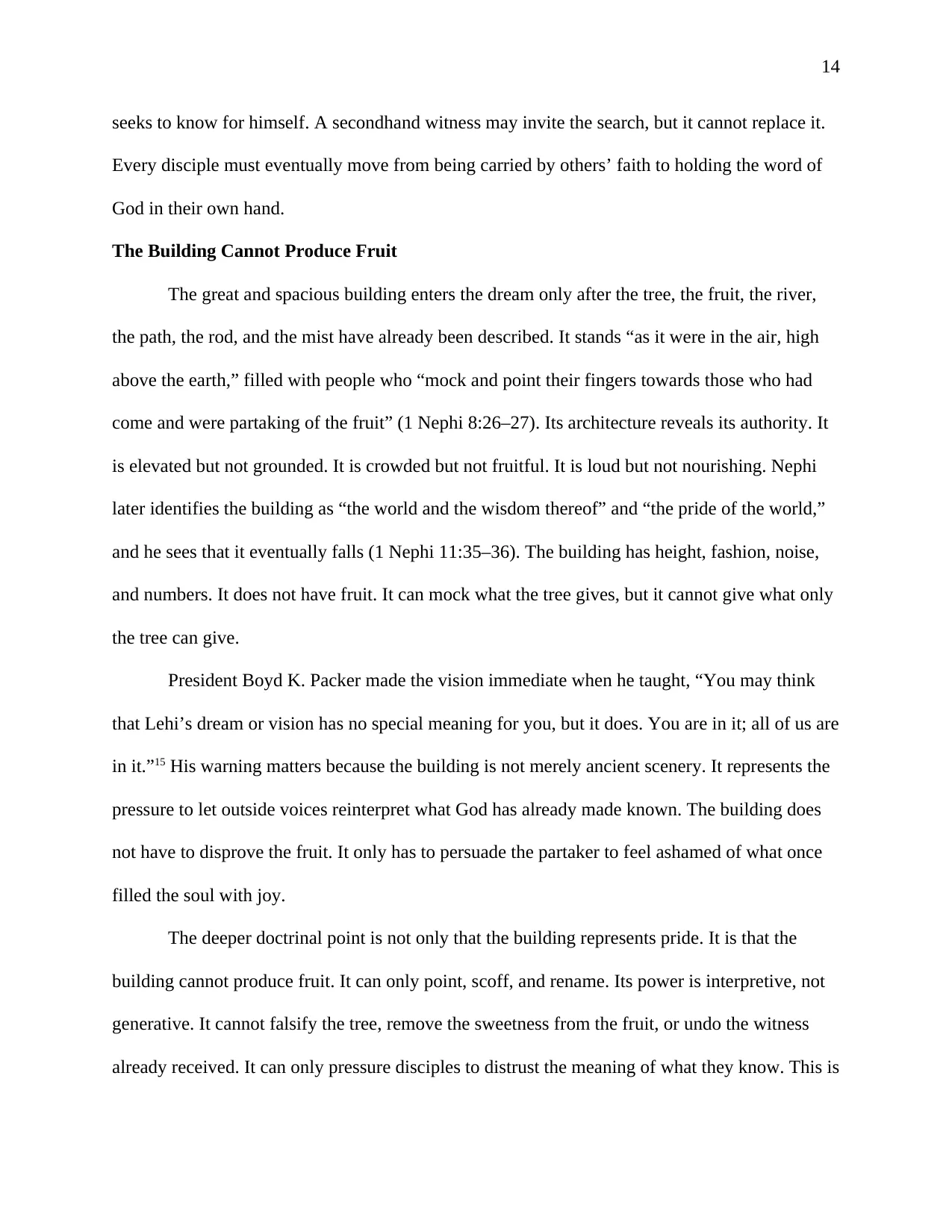 Staying at the Tree: Learning Truth From the Fruit, page 14 of 25