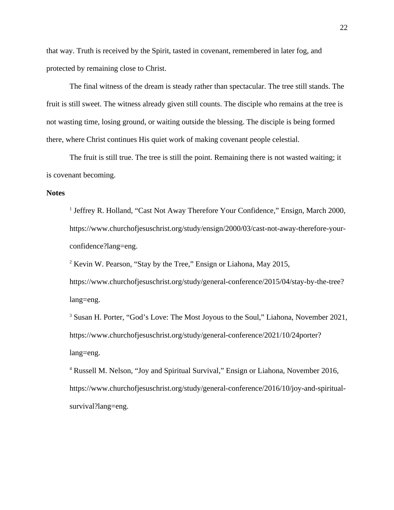 Staying at the Tree: Learning Truth From the Fruit, page 22 of 25