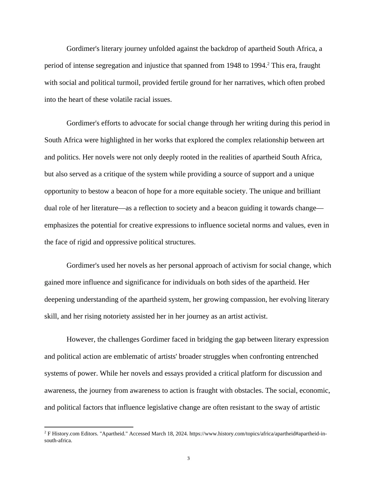 Words as Catalysts: The Indelible Legacy of Nadine Gordimer, page 3 of 21
