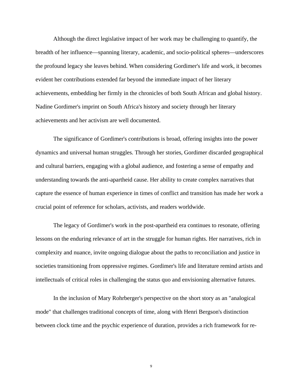 Words as Catalysts: The Indelible Legacy of Nadine Gordimer, page 9 of 21