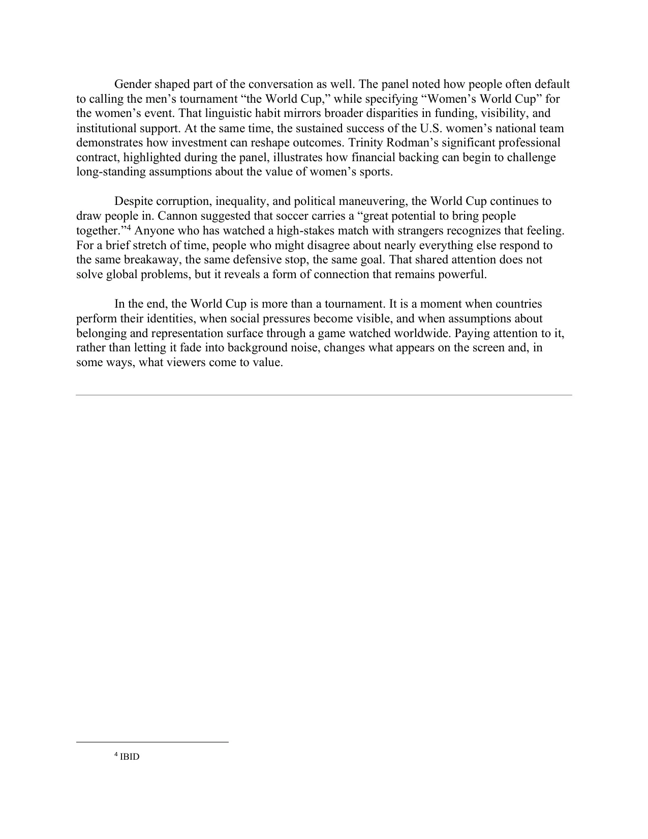 The World Cup: A Stage, a Mirror, and a Test of What We Value, page 2 of 3